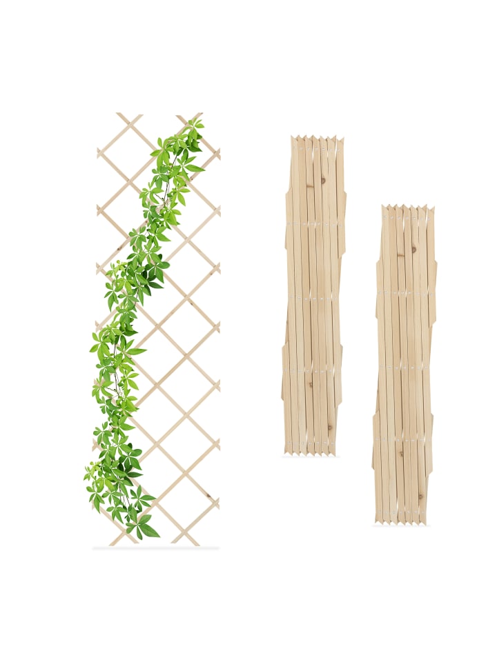 relaxdays 3 x Rankgitter in Natur - (B)60 x (H)180 cm günstig kaufen onesize