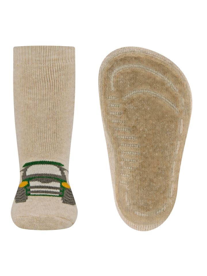 ewers Stoppersocken Trecker in dunkel beige meliert günstig kaufen