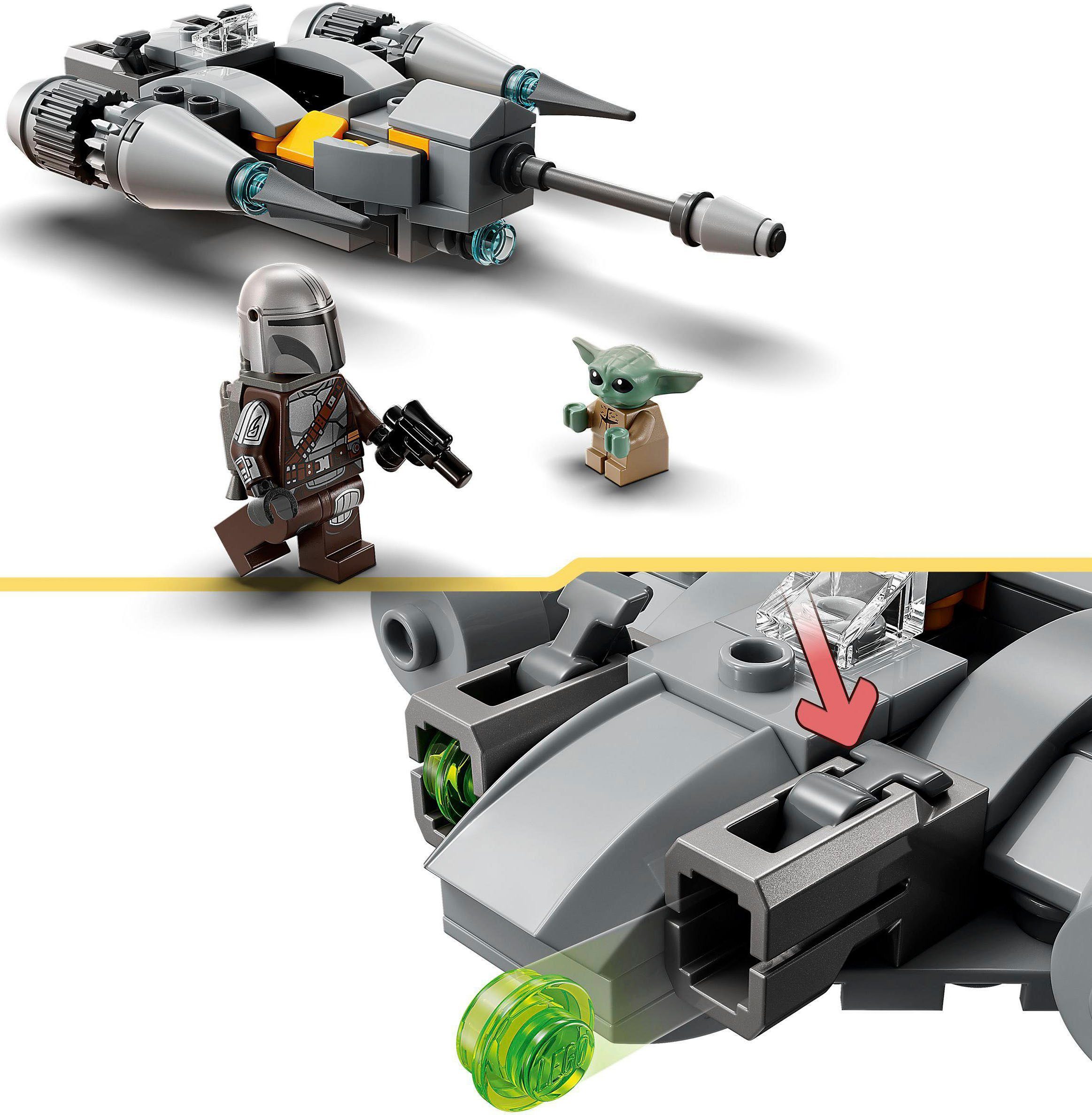 LEGO® Konstruktionsspielsteine N-1 Starfighter des Mandalorianers – Microfighter (75363), (88 St), LEGO® Star Wars; Made in Europe
