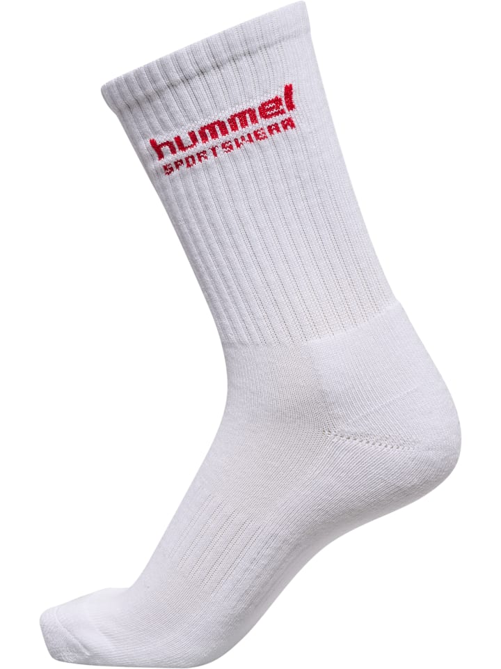 Hummel Hummel Long Socken Hml3-Pack Erwachsene in WHITE/TANGO RED günstig kaufen