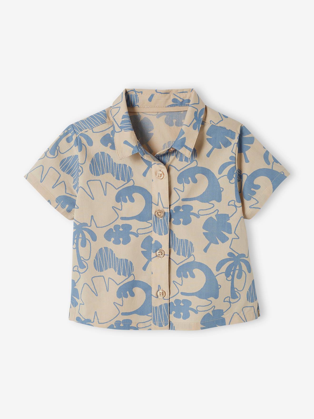 Chemise bébé manches courtes beige