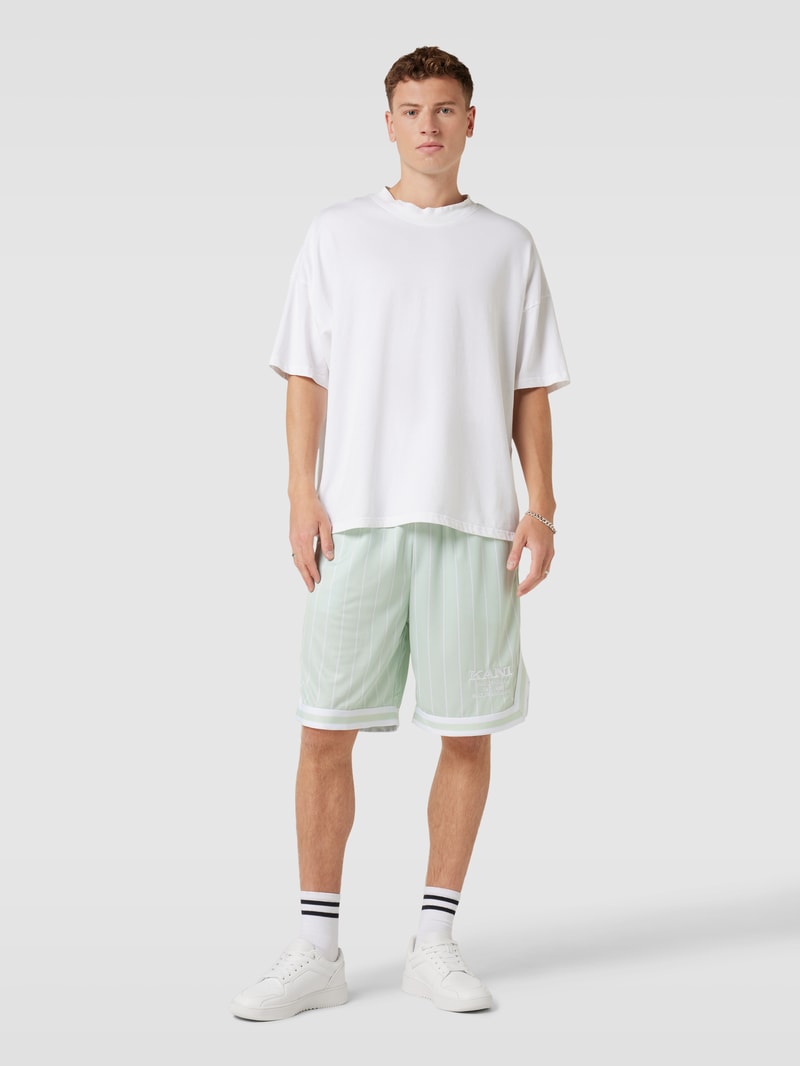 Shorts mit Label-Stitching in mint