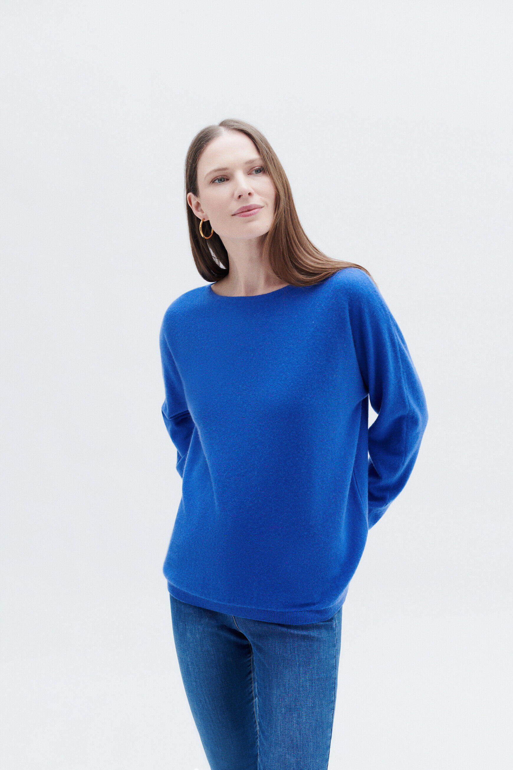Pull mamelie bleu electrique femme
