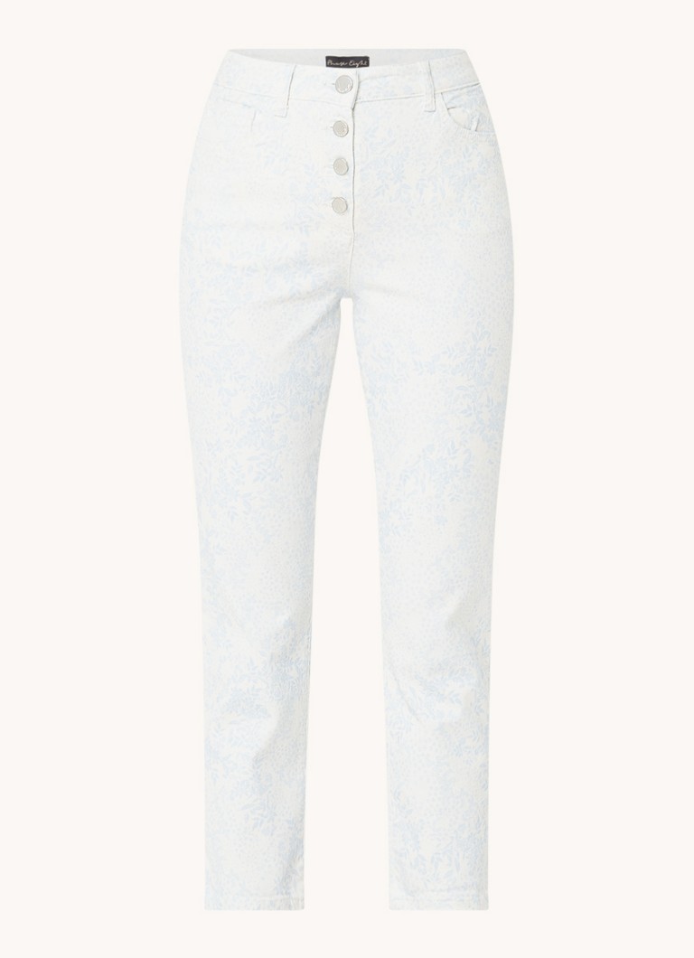 Calça jeans cropped de cintura alta e corte justo Phase Eight Cordelia com estampa floral.