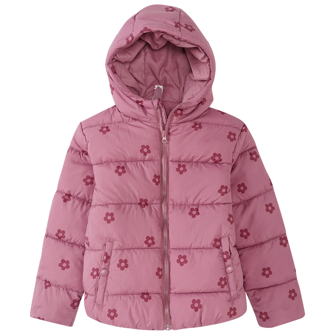 Mädchen Steppjacke mit Blumen-Allover