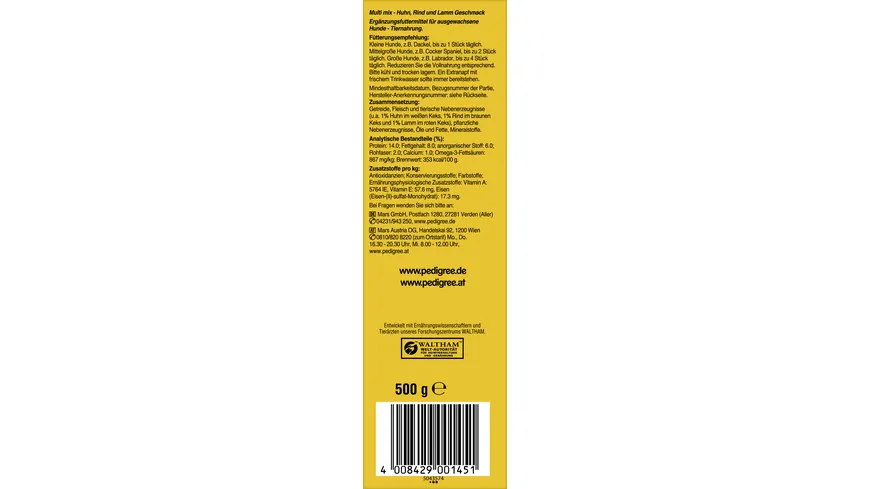 Pedigree® BISCROK™ Karton Multi Mix 500 g