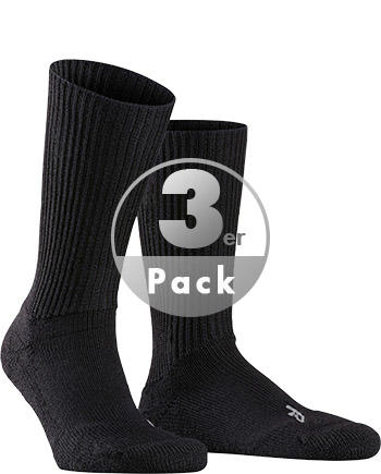 Falke, Serie Walkie, Socken, Merinowolle, schwarz
