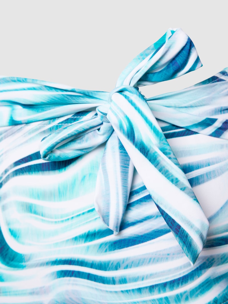 Bikini-Slip mit Allover-Muster in blau