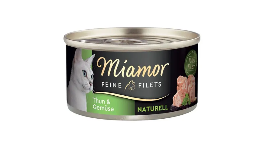 Miamor Katzennassfutter Feine Filets Naturell Thun & Gemüse 80 g