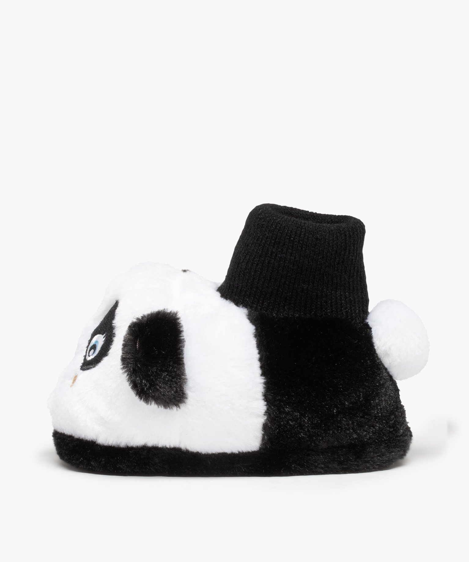 Chaussons fille 3D panda avec col chaussette blanc | GEMO
