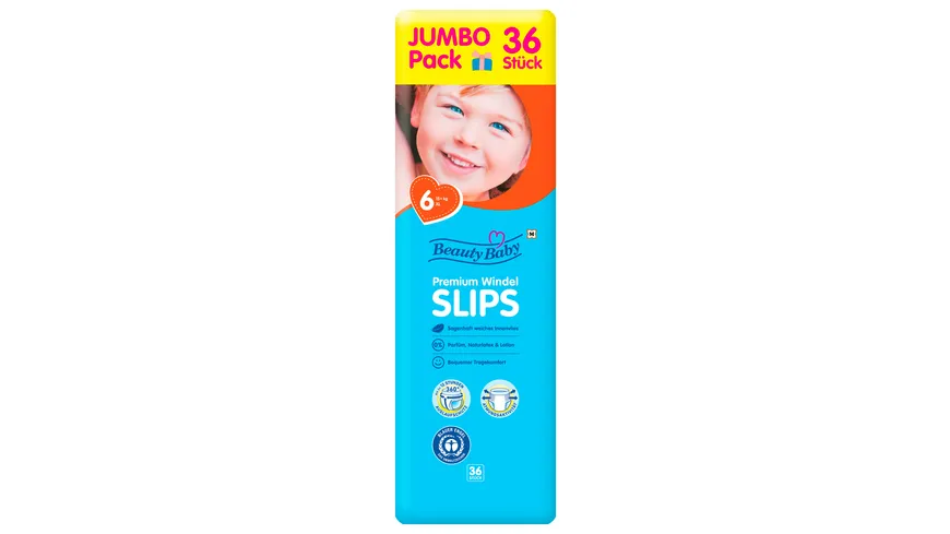 Beauty Baby Premium Dry Pants, Größe 6 XL JUMBO, 15+ kg