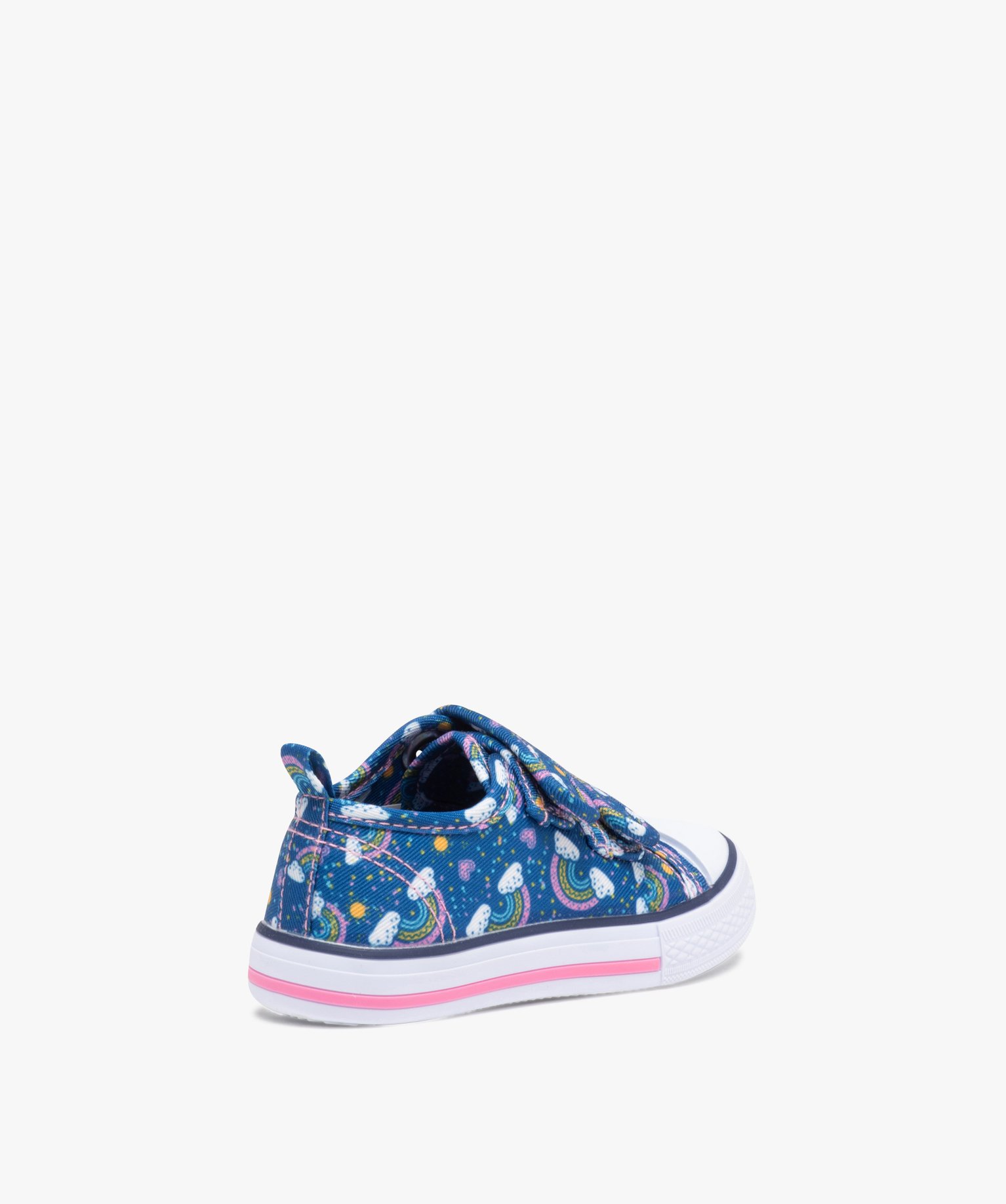 Baskets bébé fille à scratch en toile imprimée - Beppi marine | GEMO