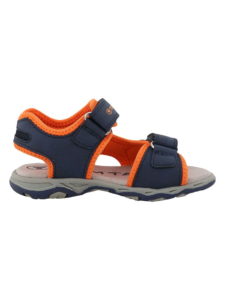 Tom Tailor Sandalen in Dunkelblau/ Orange günstig kaufen