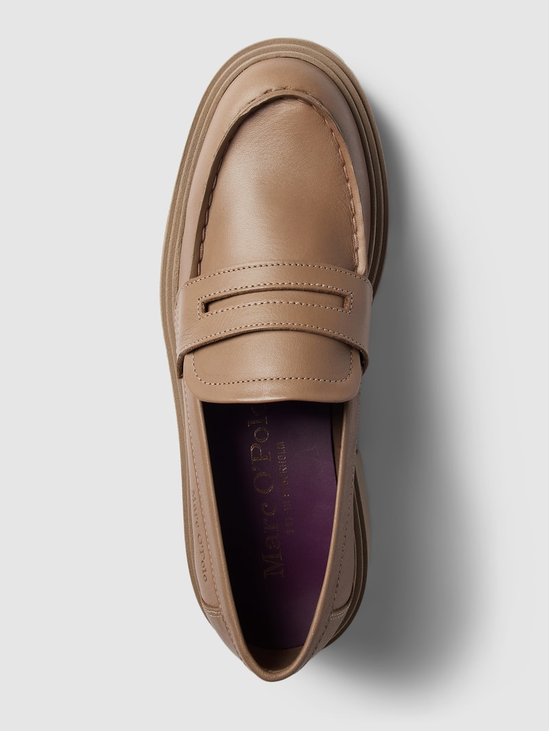 Penny-Loafer aus Leder Modell 'PIA' in taupe