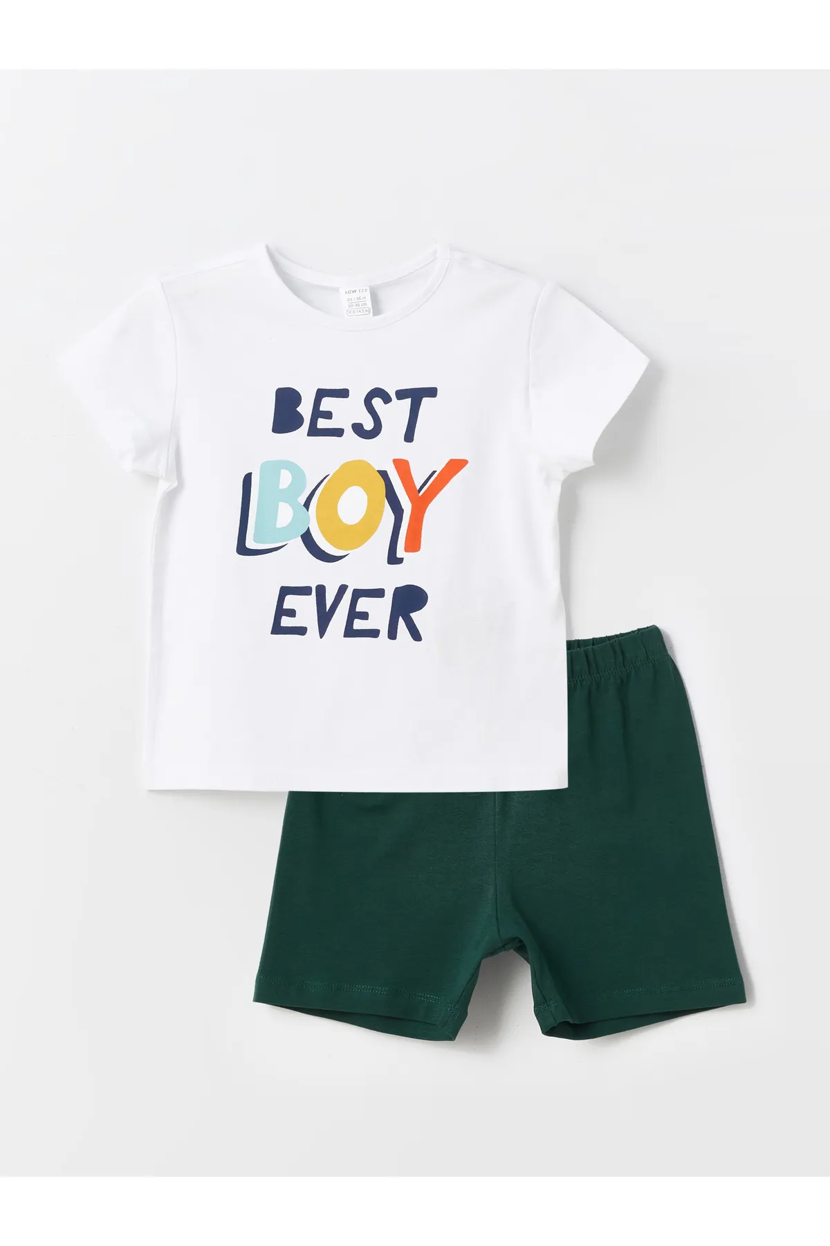LC Waikiki  Kurzarm-Pyjama-Set für Jungen mit Rundhalsausschnitt und Shorts