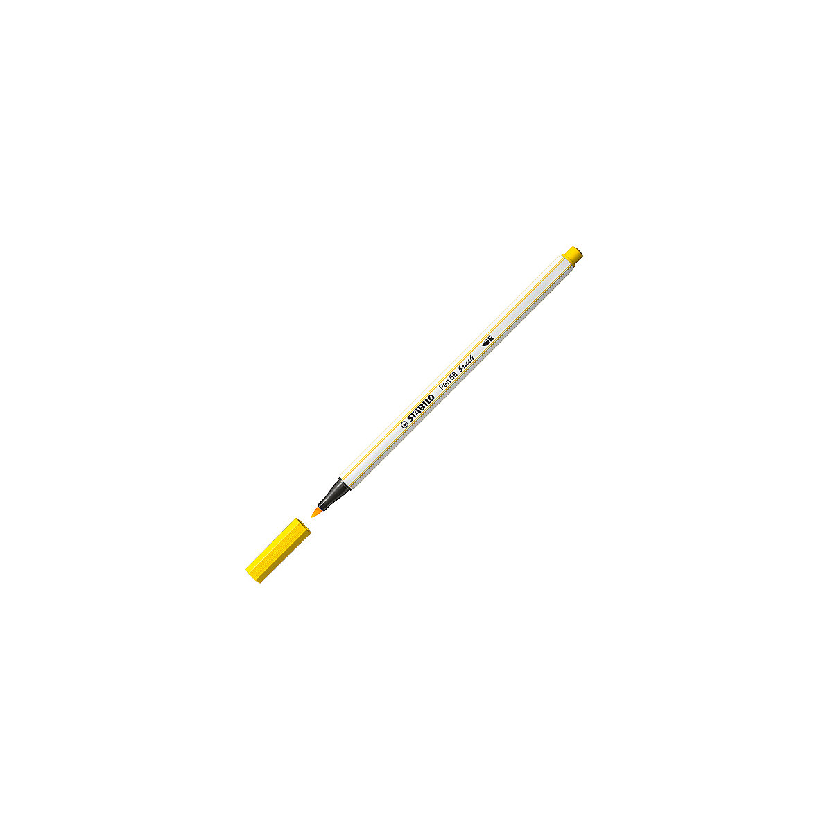 Premium-Filzstift Pen 68 brush, Pinselspitze für variable Strichstärken, gelb