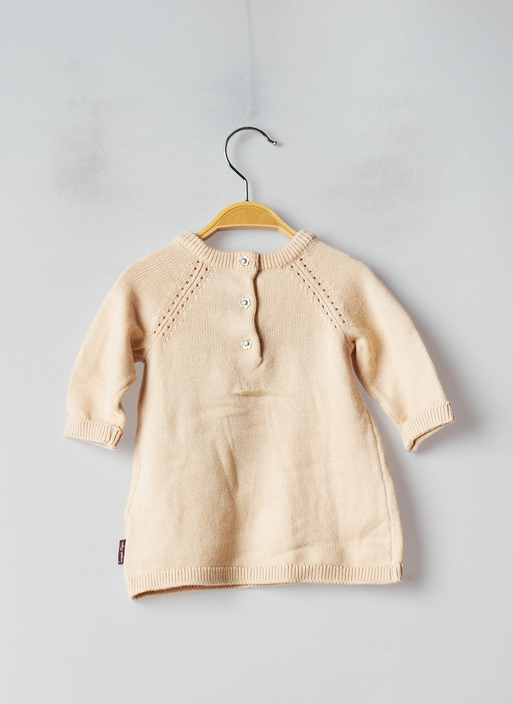 Sergent Major Robes Pulls Fille couleur beige