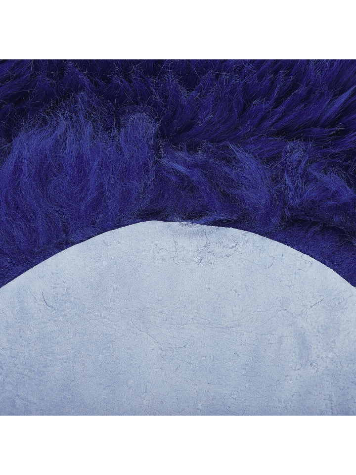 Beliani Schaffell ULURU in Blau - (W) 65 x (H) 8 x (L) 100 cm günstig kaufen onesize