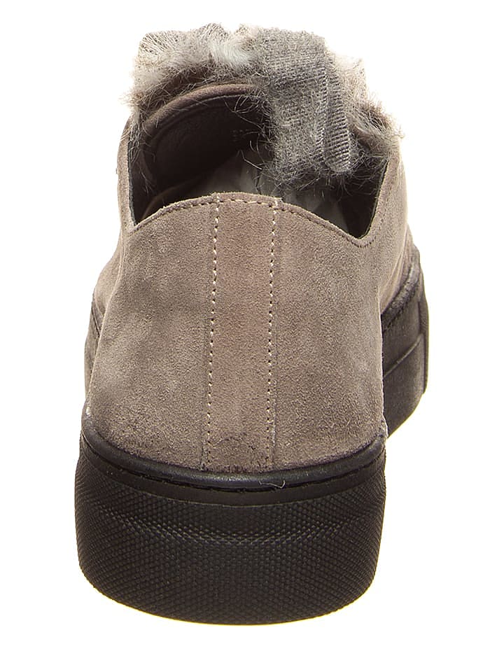 Cinque Leder-Sneakers in Grau günstig kaufen 39