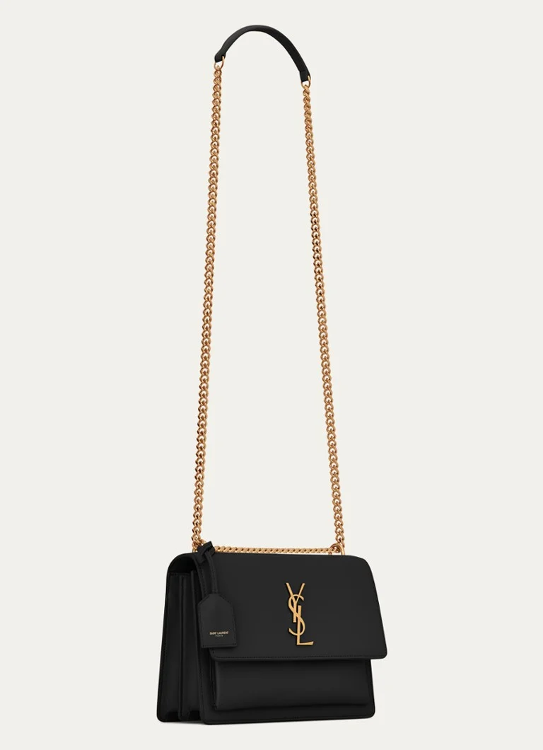 Μεσαία τσάντα Saint Laurent Sunset από δέρμα μοσχαριού