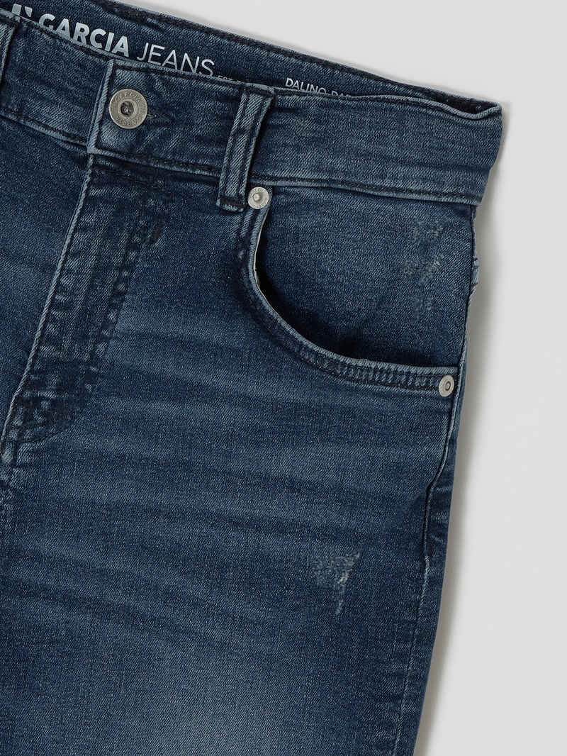 Dad Fit Jeans mit Stretch-Anteil Modell 'Dalino' in blau