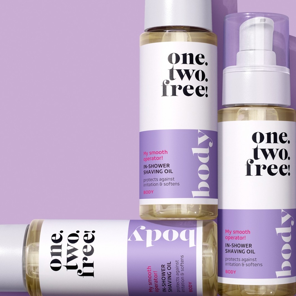 one.two.free! In-Shower Shaving Oil Huile de rasage
