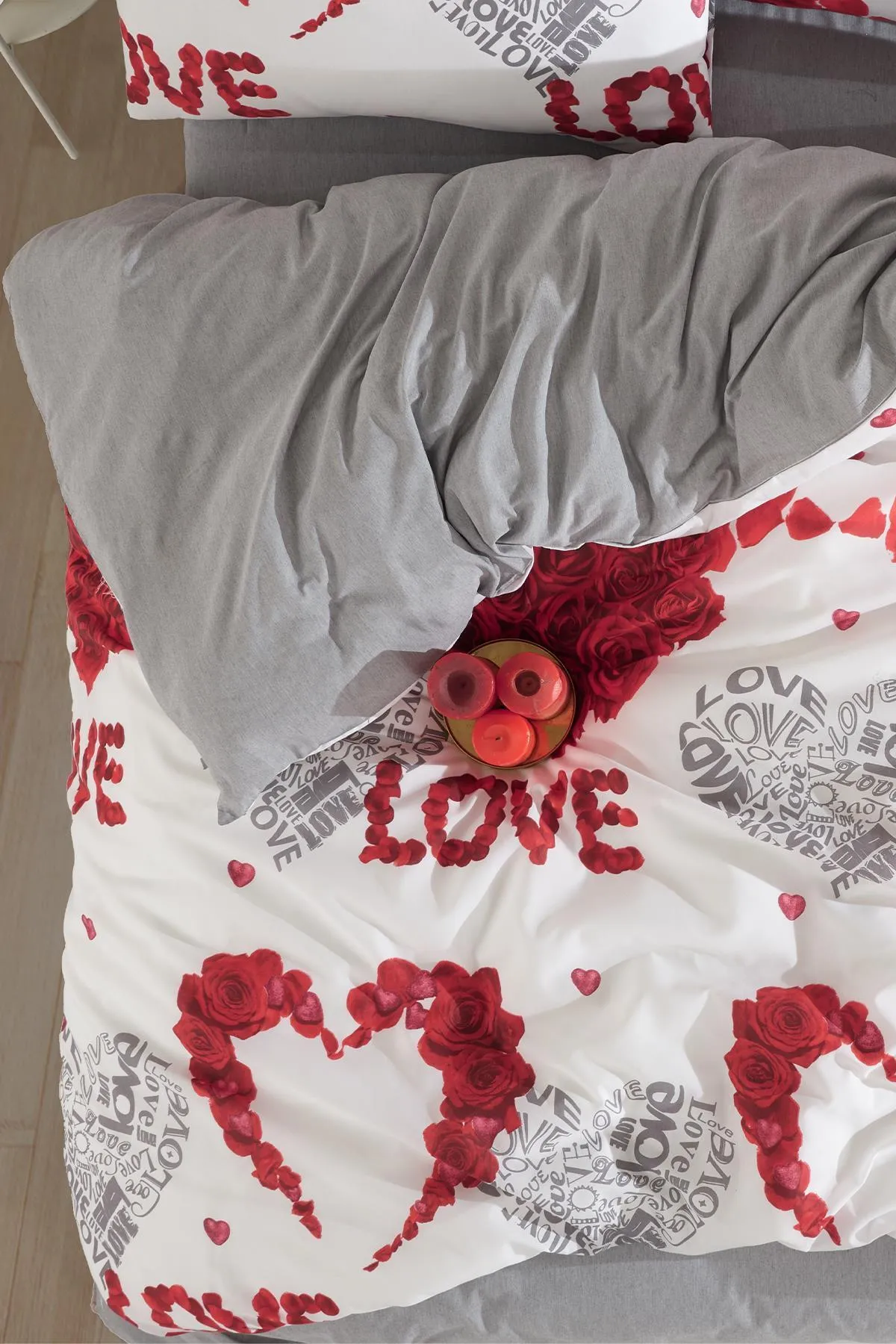 Zeynep Tekstil  Love-Einzelbettbezug-Set