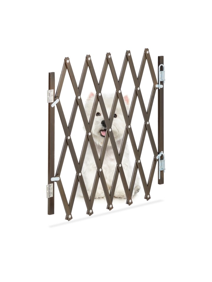 relaxdays Hundeabsperrgitter in Braun - (B)96 x (H)48,5 cm günstig kaufen onesize