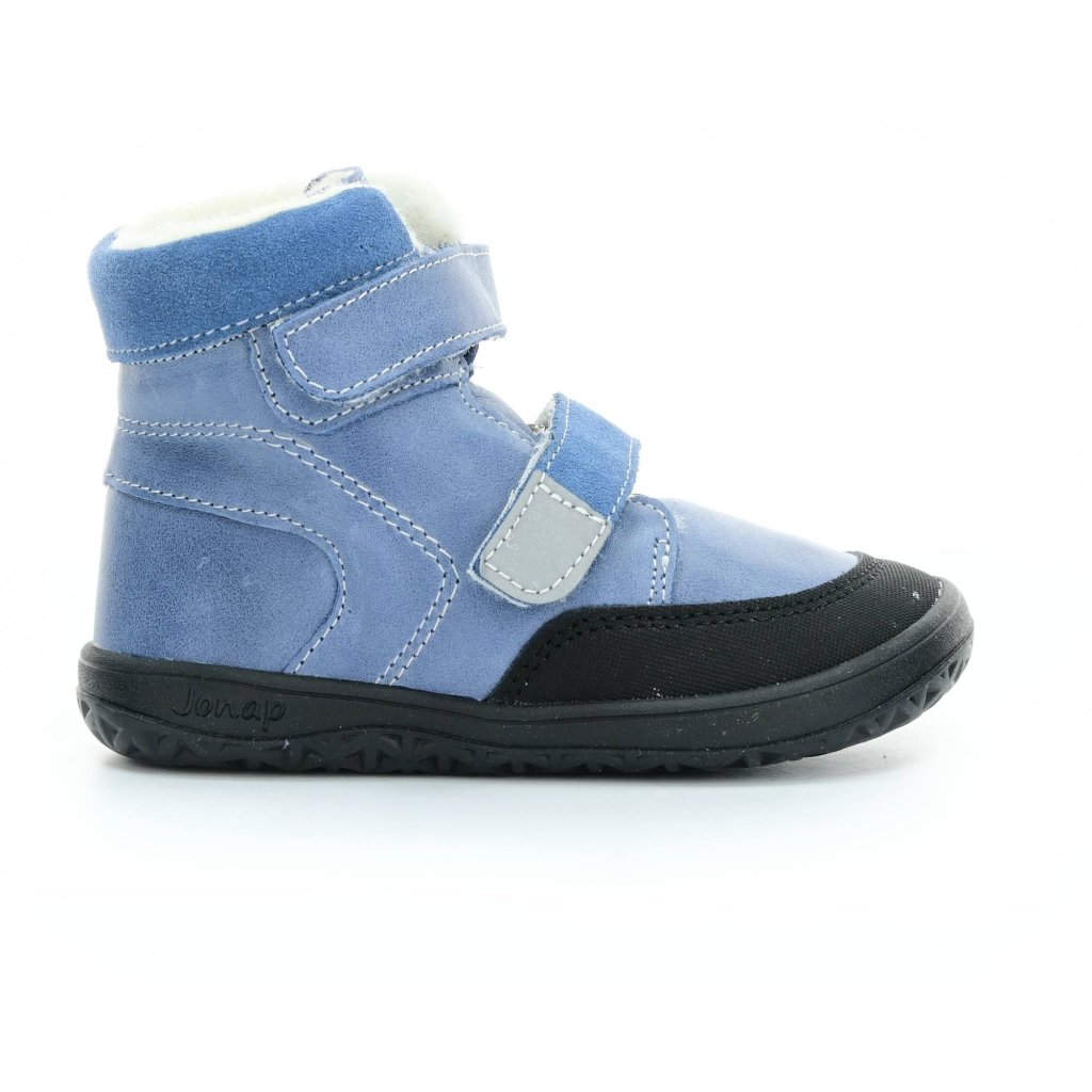 Jonap Falco Winter blaue mit Wolle gefütterte Barfuß-Stiefeletten