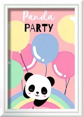 CreArt Panda Party - Malen nach Zahlen für Kinder ab 7 Jahren