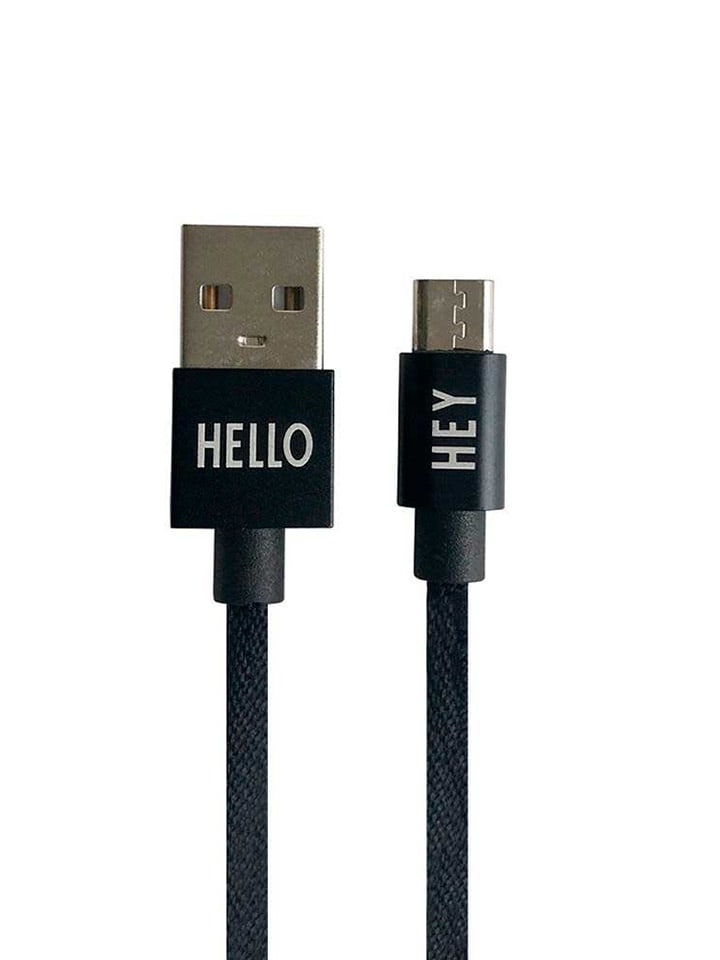 Design Letters Micro-USB-Kabel in Schwarz - 100 cm günstig kaufen onesize