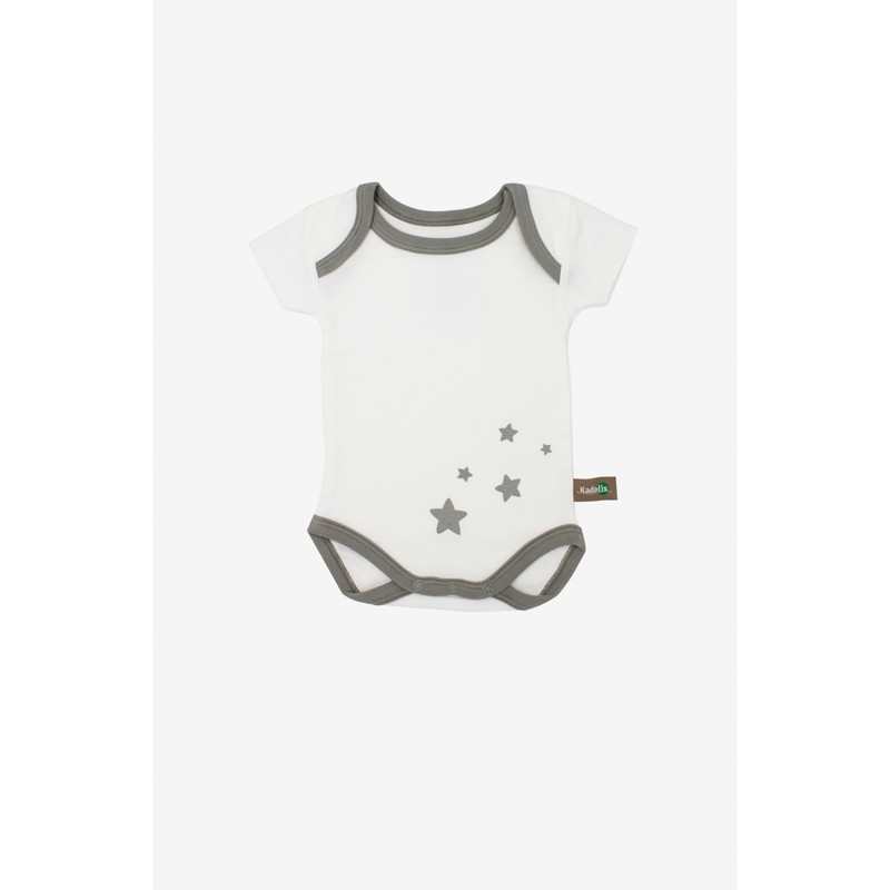 Lot de 3 Body manches courtes en Coton Bio à motifs étoiles