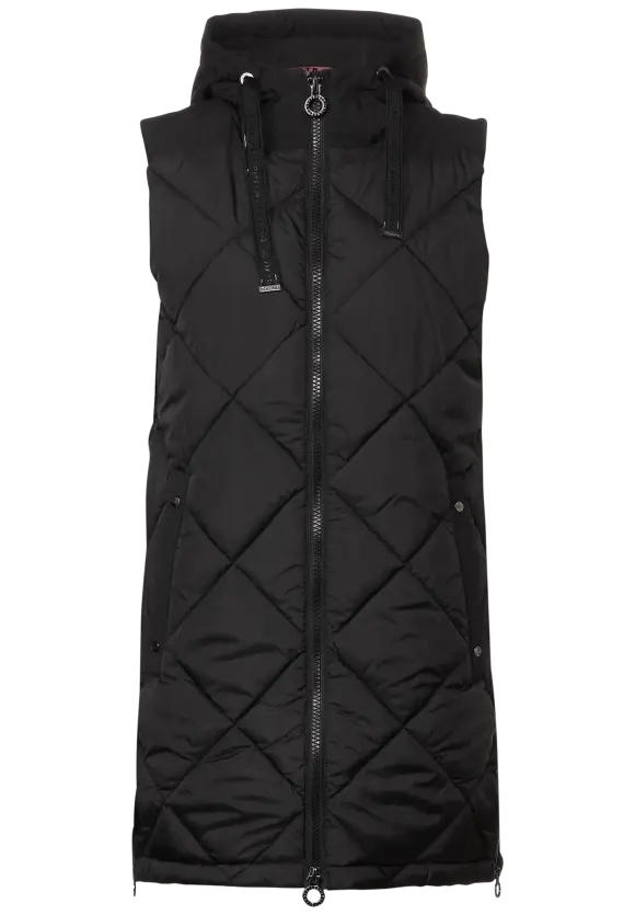 Street One Long Steppweste mit Zipper