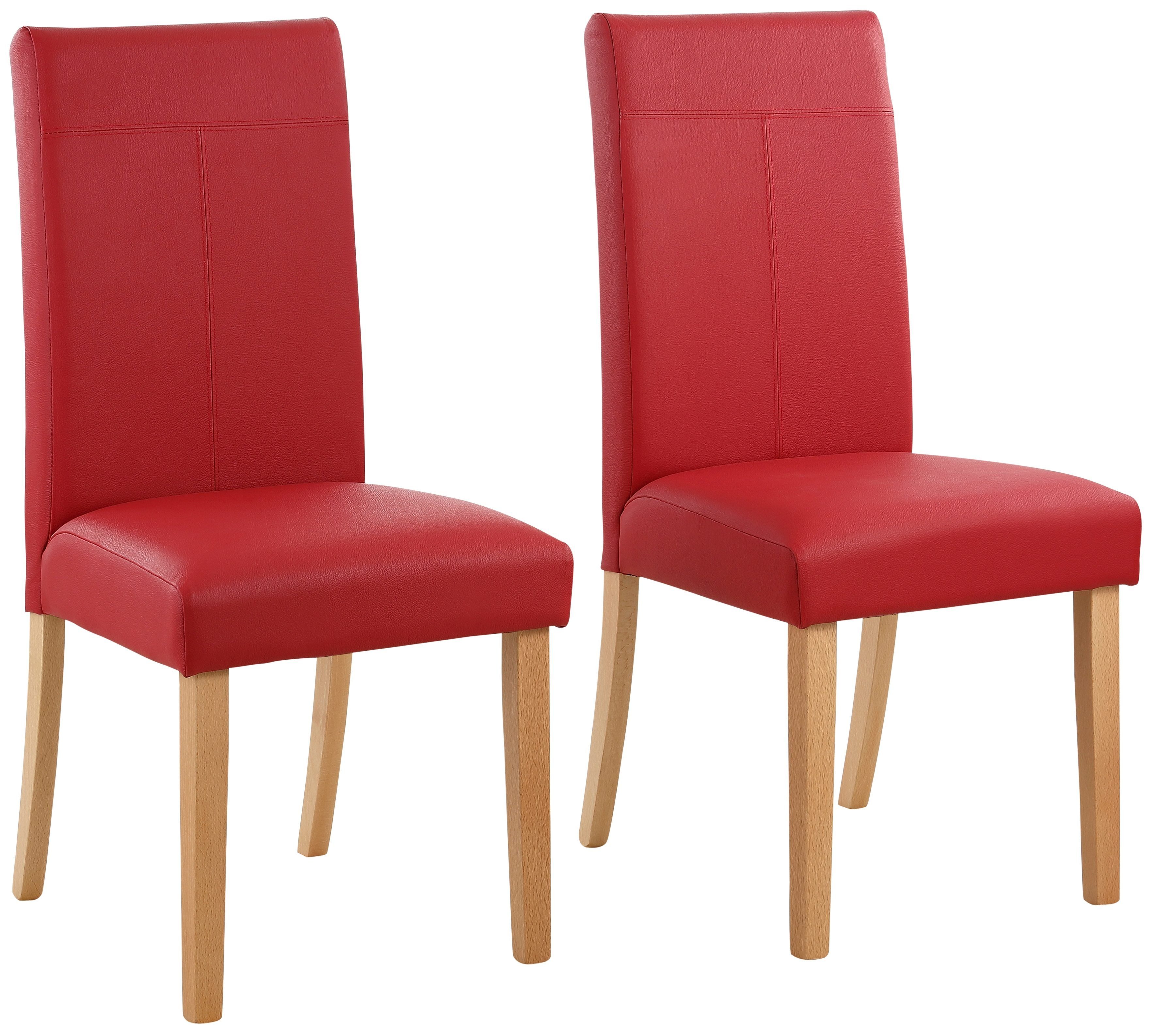 Home affaire 4-Fußstuhl Rubin (Set, 2 St), Im 2er, 4er oder 6er-Set, mit honigfarbenen oder dunkelbraunen Beinen