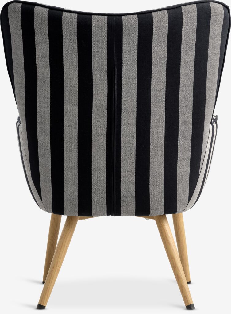 SIMESTED Fauteuil SIMESTED, rayures noires et beiges