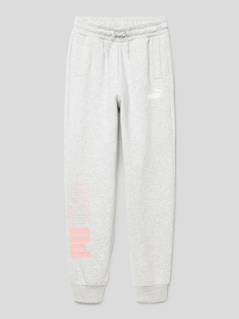 Sweatpants mit Label-Print Modell 'POWER' in hellgrau