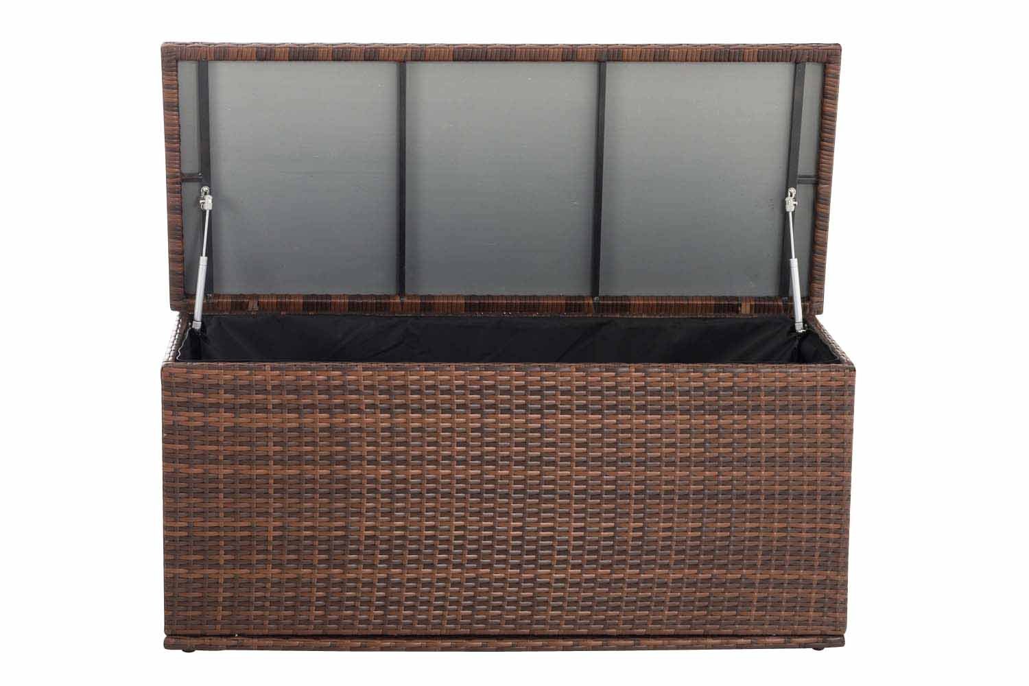 CLP Auflagenbox Comfy, Polyrattan, Gartentruhe für Kissen & Auflagen