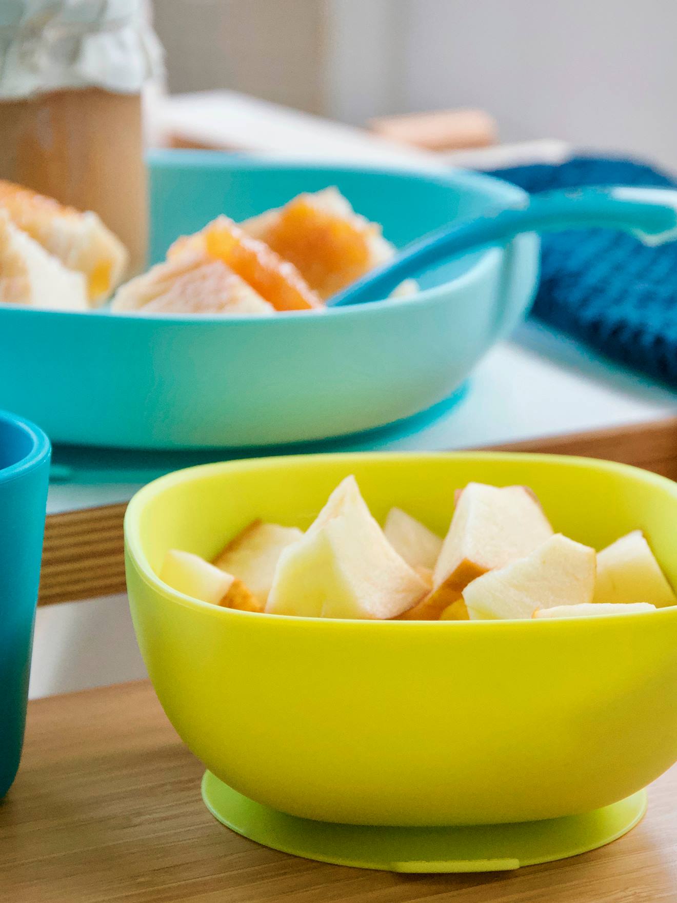 Beaba Baby Esslern-Teller mit Saugnapf BEABA - blau
