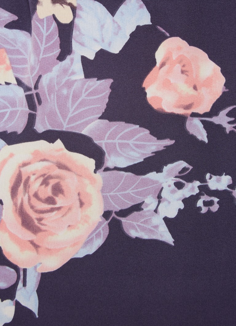 Rochie scurtă cu imprimeu floral și curea, Chi Chi London.