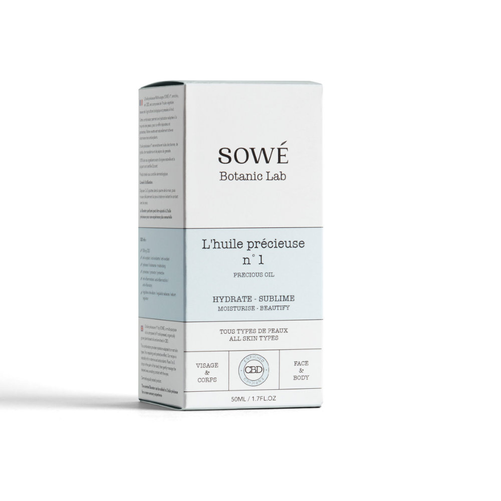sowé botanic lab L'huile précieuse n°1 - CBD - Booster Detox - 50ml Huile visage et corps