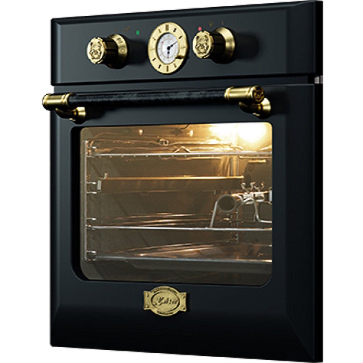 Kaiser Küchengeräte Einbaubackofen EH 6432 BE /3, Retro Einbau Backofen Elektro, Autark, 68 L, Drehspieß, 10 Funktionen