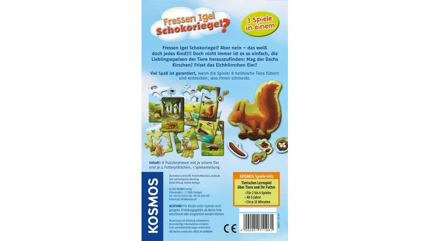 KOSMOS - Fressen Igel Schokoriegel?