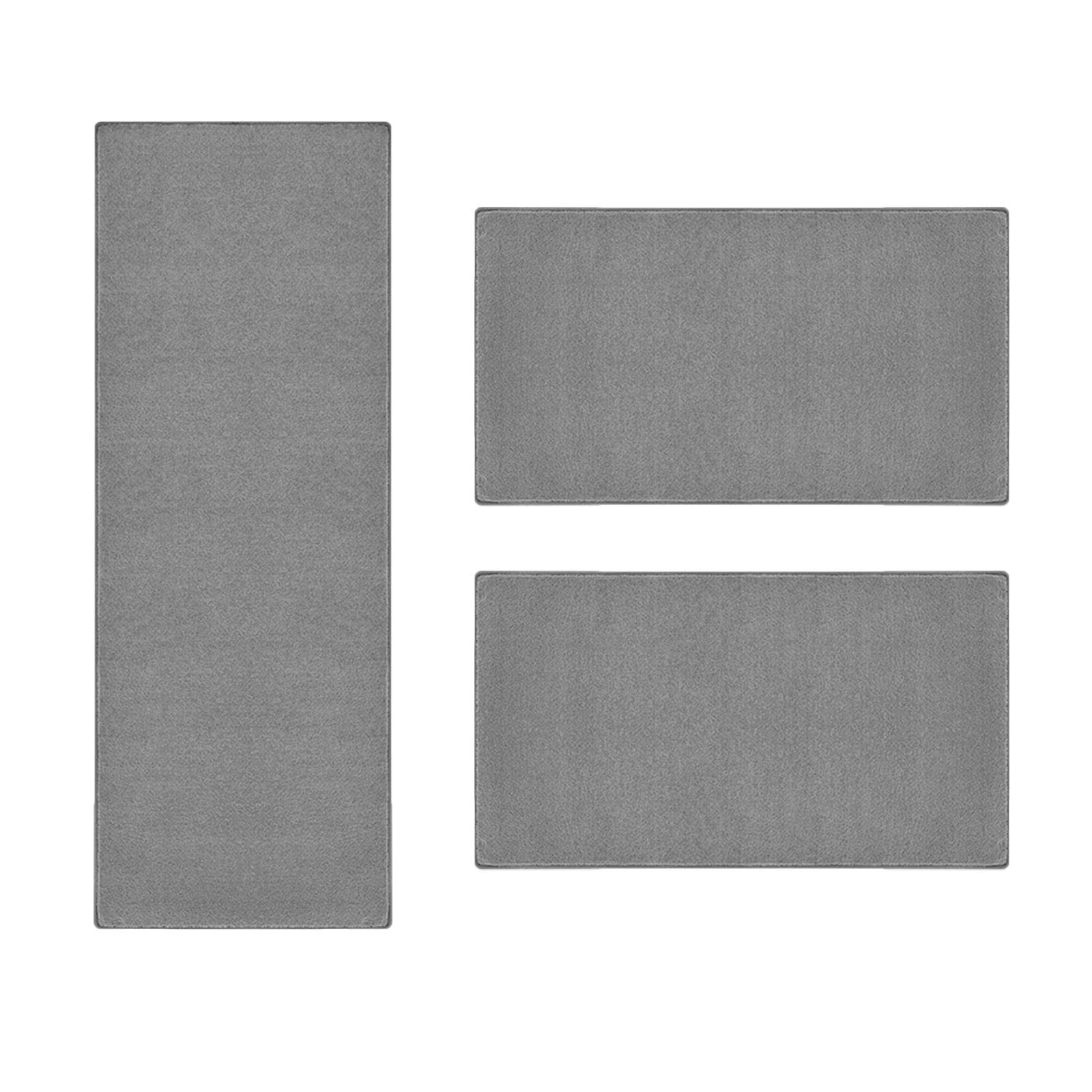 Hochflor-Bettumrandung Fallon, Bettvorleger, ideal im Schlafzimmer, verschiedene Farben Karat, Höhe 8.5 mm, (3-tlg), Velours
