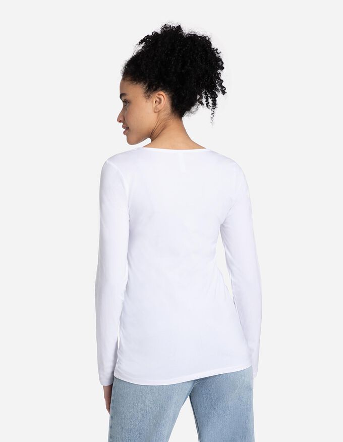 Langarmshirt - V-Ausschnitt