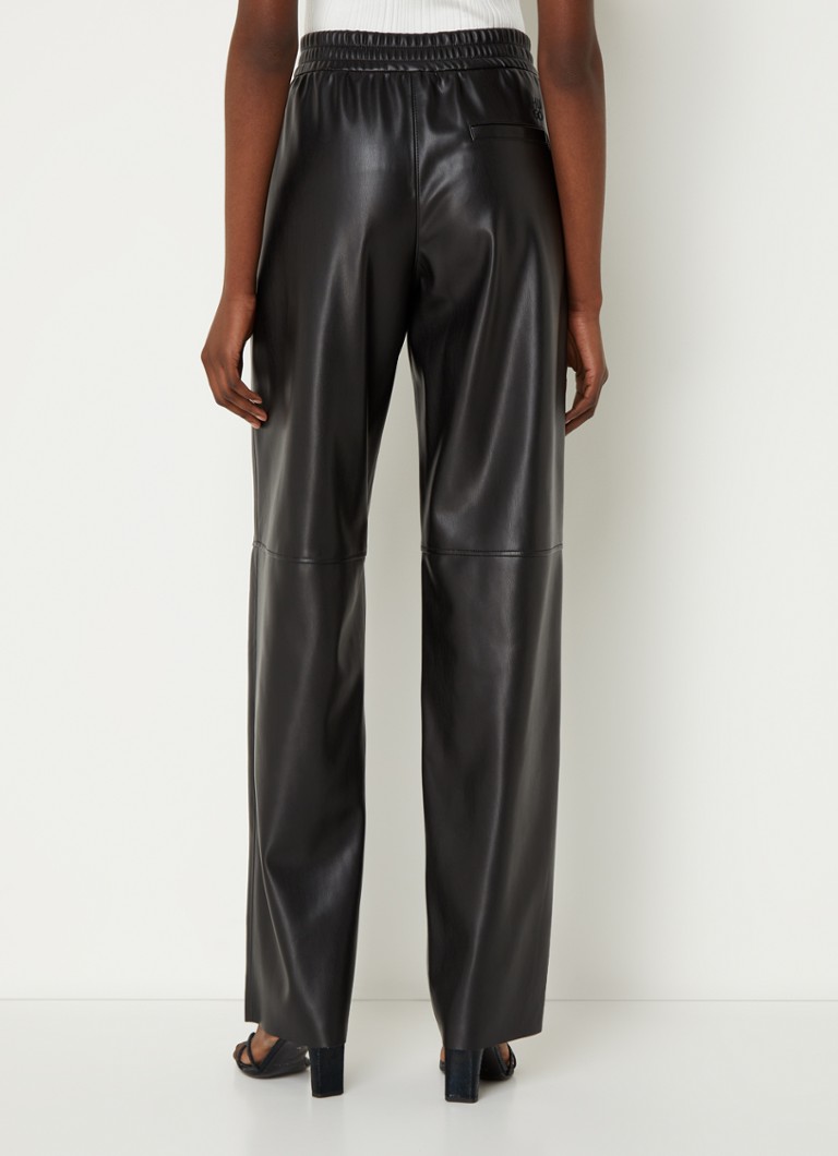 HUGO BOSS Halmara high waist straight fit faux leather trousers