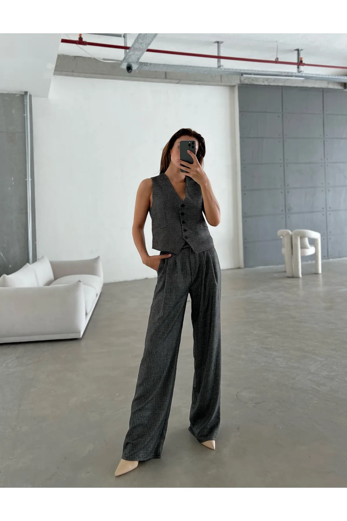 Laluvia  Wabenwesten-Hosen-Set