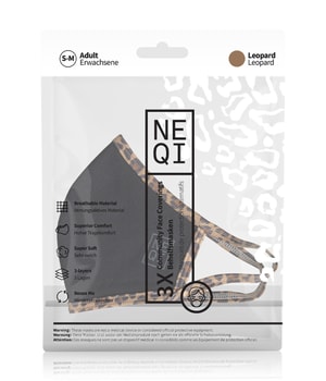 NEQI Community Black Leo S-M Behelfsmaske-3 Stk