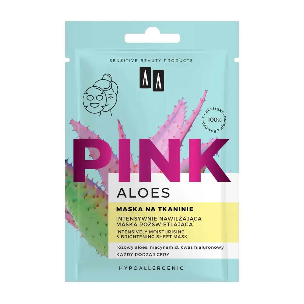 AA Aloe Pink intenzivno hidratantna posvjetljujuća maska za lice