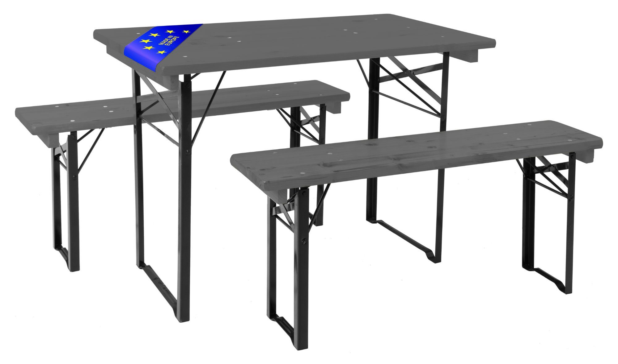 Stagecaptain Bierzeltgarnitur BBEU-110 Hirschgarten Bierzeltgarnitur für 110 cm, (3-tlg)