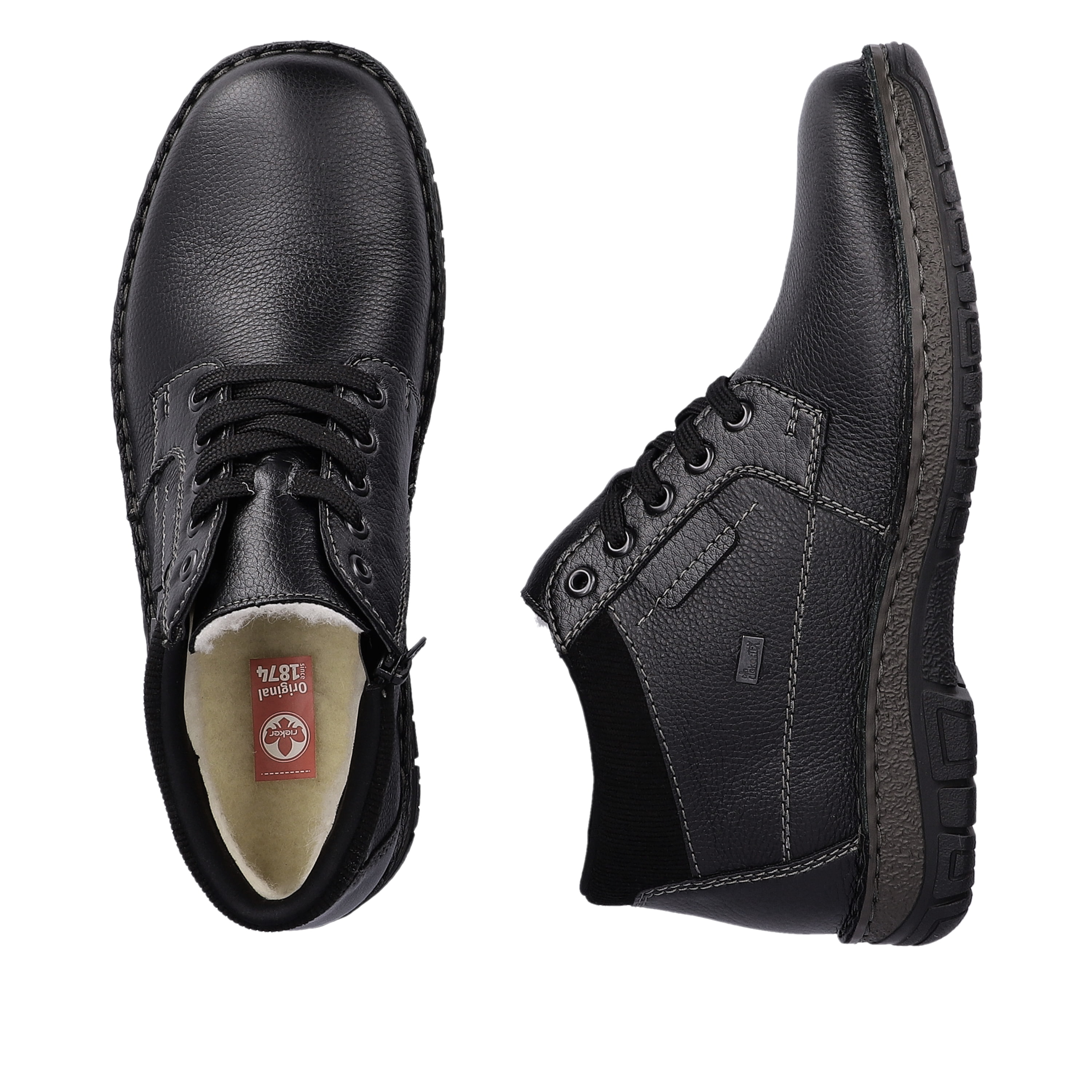 Rieker Herren Schnürschuhe graphitschwarz